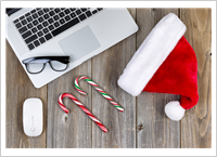 Laptop with Christmas