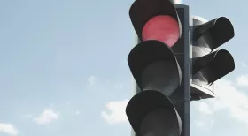 red light traffic signal accidents often happen as the light turns red