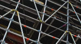 scaffolding on a New York building