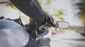 motorcycle on streets of New York
