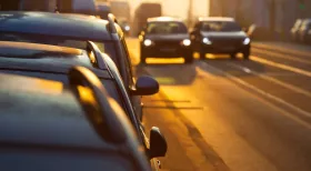 car driving away after a hit and run in New York