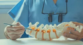 spine and doctor for surgery consultation after a back injury