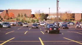 Cars in parking lot 
