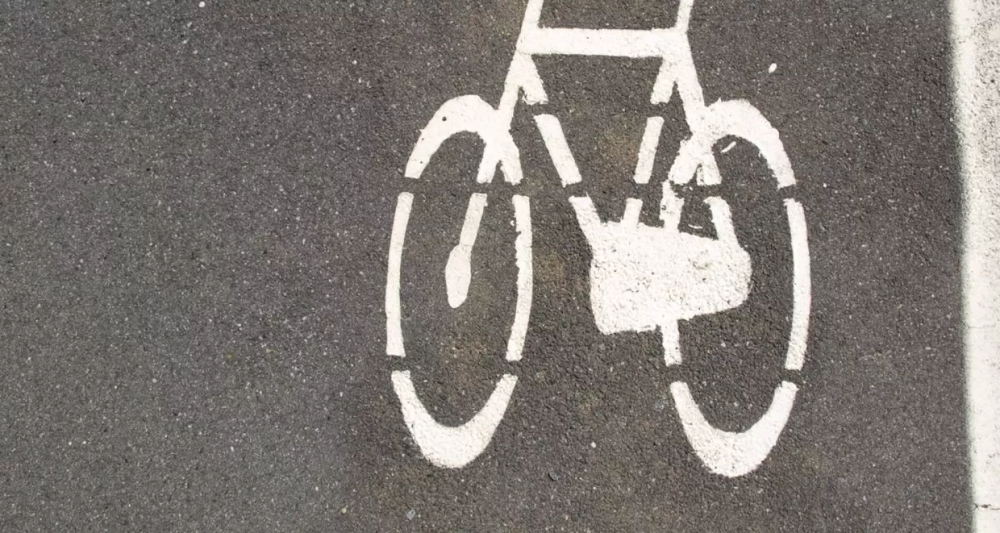 Bicycle lane in New York City