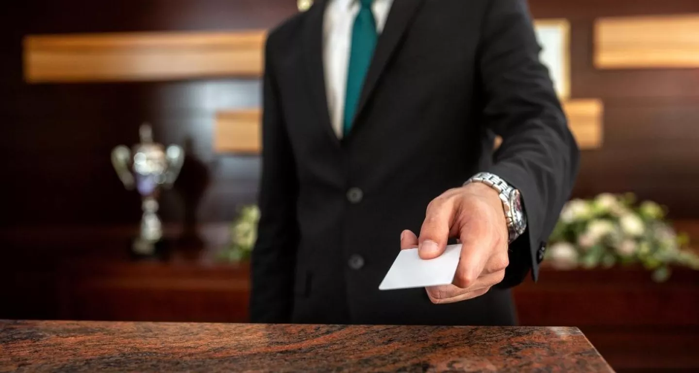 Front desk reception at hotel liability for injuries