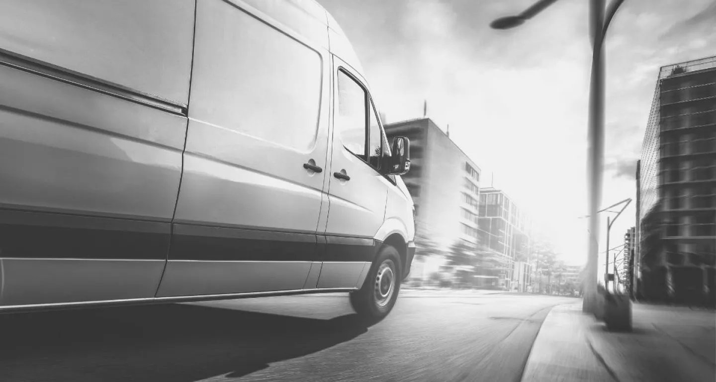 Box truck on New York City street