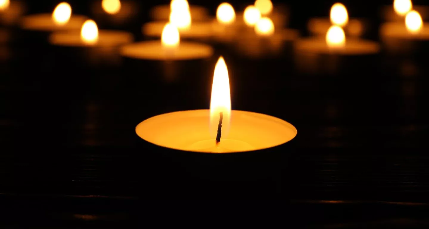 Candle flame for the Farmingdale bus crash victims