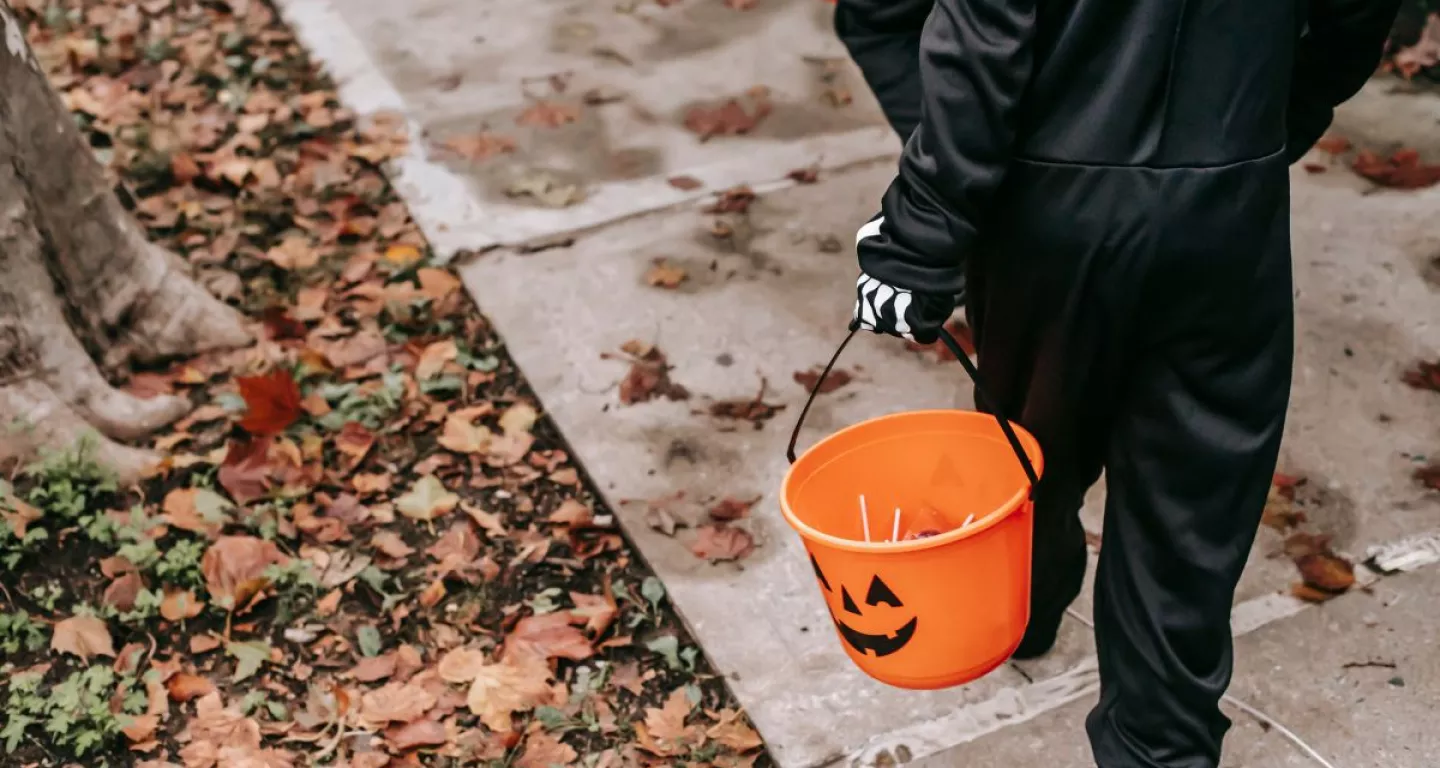 pedestrians on halloween