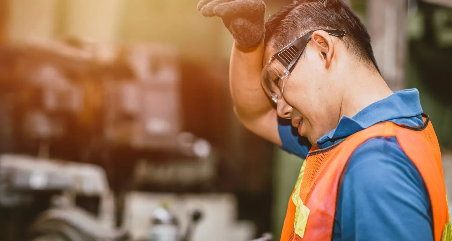 New Jersey worker suffering from heat exhaustion