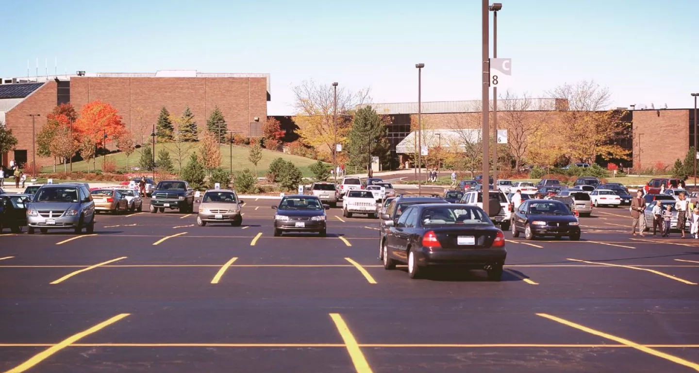 Cars in parking lot 