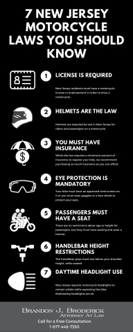 7 NJ motorcycle laws you should know